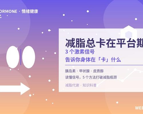 减脂总卡在平台期?3个激素信号告诉你身体到底在「卡」什么